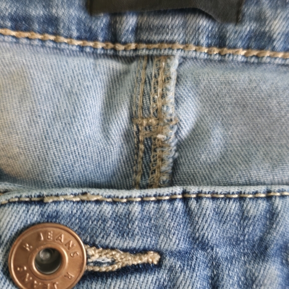 High Waisted Distressed Womens R Jeans - Picture 9 of 12